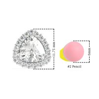 Trillion Halo Stud Earrings