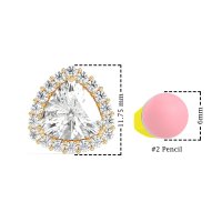 Trillion Halo Stud Earrings