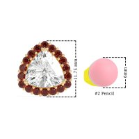 Trillion Halo Stud Earrings