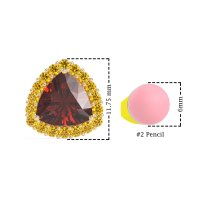 Trillion Halo Stud Earrings