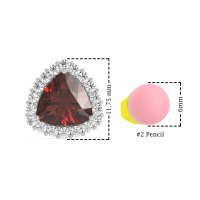 Trillion Halo Stud Earrings