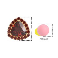 Trillion Halo Stud Earrings