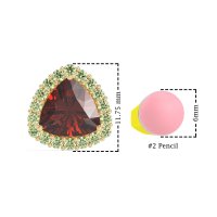 Trillion Halo Stud Earrings