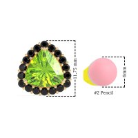 Trillion Halo Stud Earrings