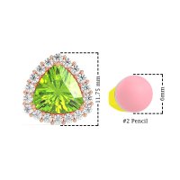 Trillion Halo Stud Earrings