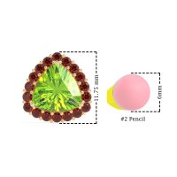 Trillion Halo Stud Earrings