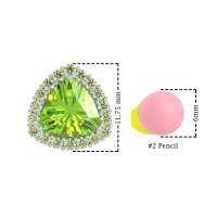 Trillion Halo Stud Earrings