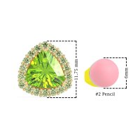 Trillion Halo Stud Earrings