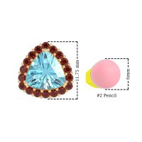 Trillion Halo Stud Earrings