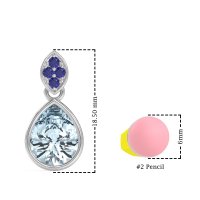 Bezel Pear Drop Earrings