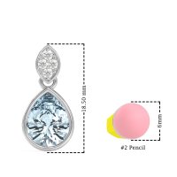 Bezel Pear Drop Earrings