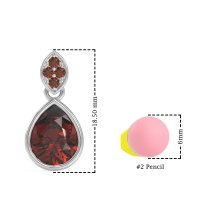 Bezel Pear Drop Earrings