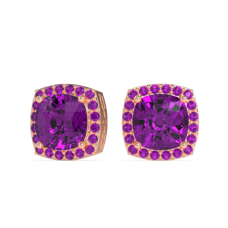 Classic Cushion Halo Earrings