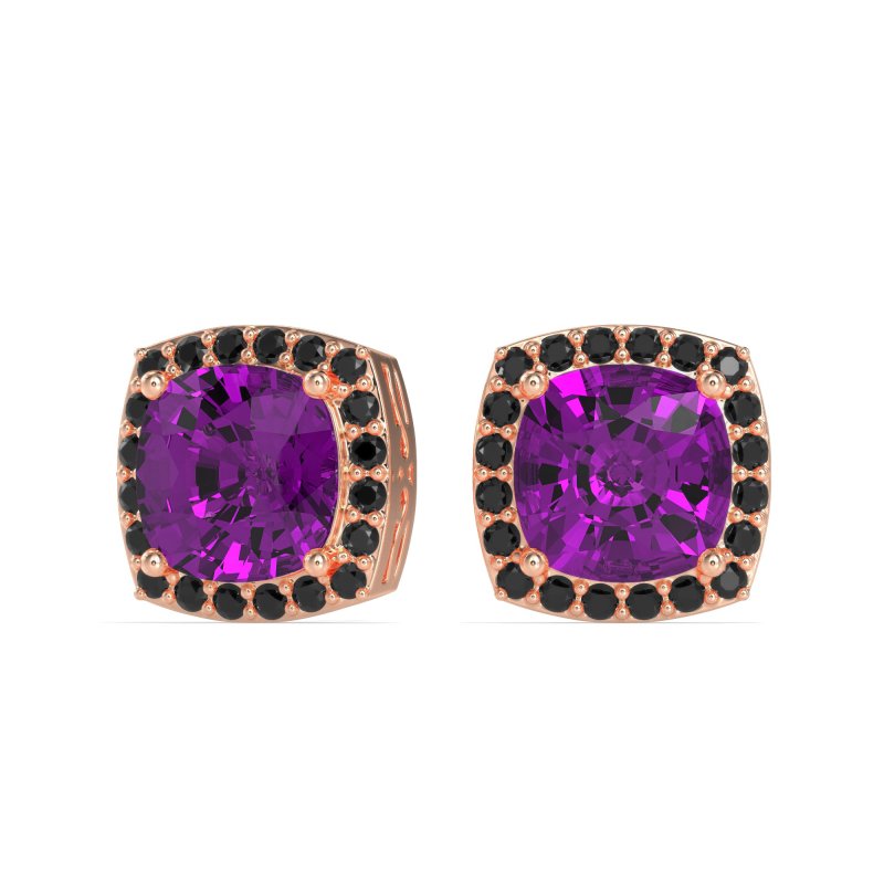 Classic Cushion Halo Earrings