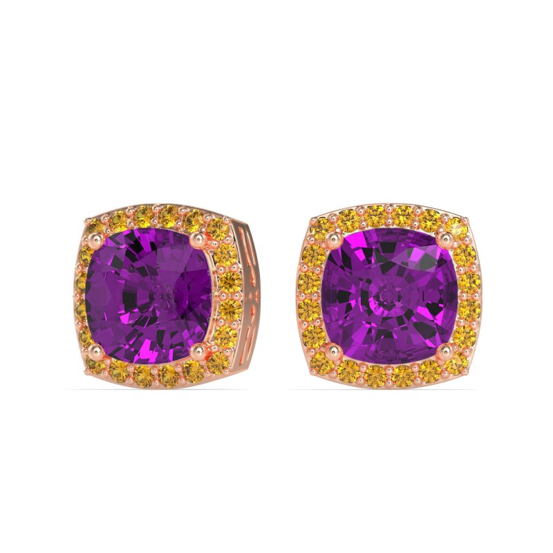 Classic Cushion Halo Earrings