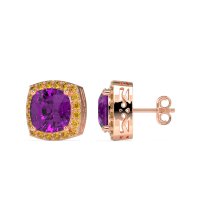Classic Cushion Halo Earrings
