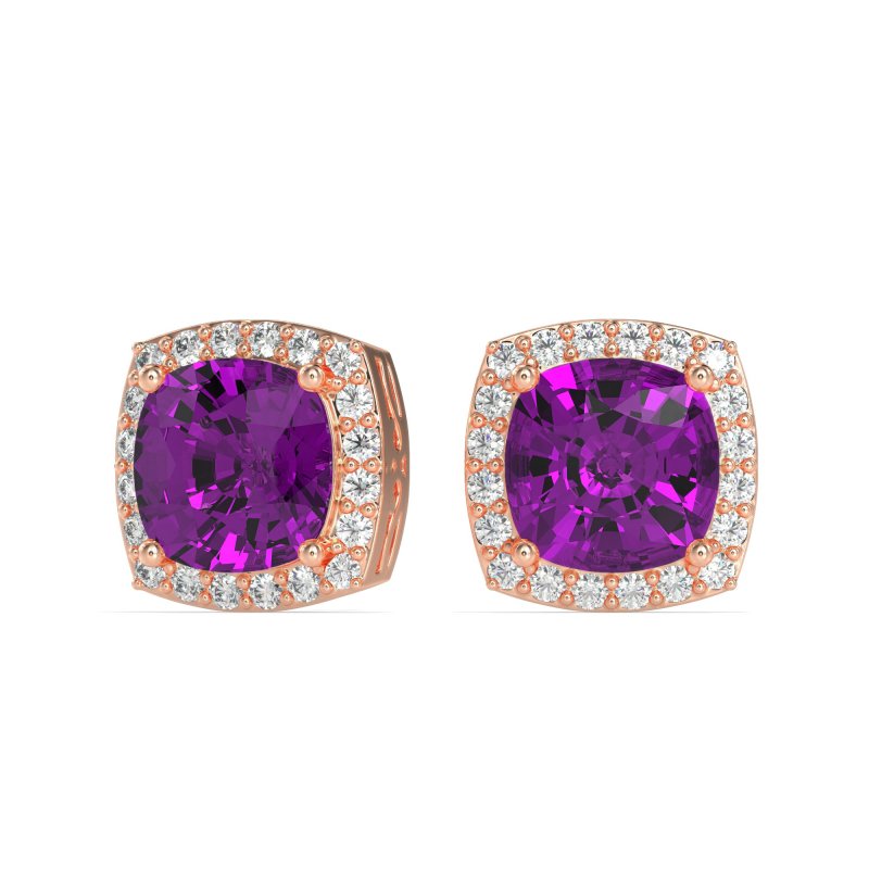 Classic Cushion Halo Earrings