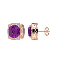 Classic Cushion Halo Earrings