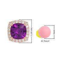 Classic Cushion Halo Earrings