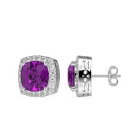 Classic Cushion Halo Earrings