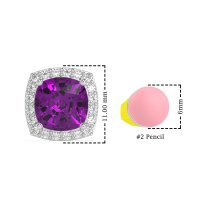 Classic Cushion Halo Earrings