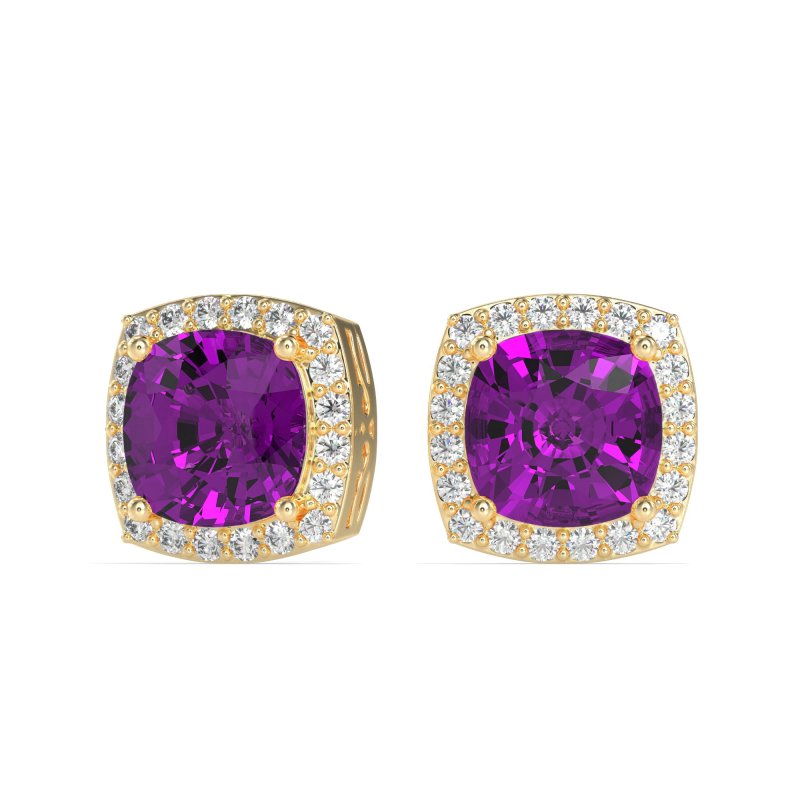 Classic Cushion Halo Earrings
