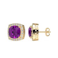 Classic Cushion Halo Earrings