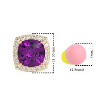 Classic Cushion Halo Earrings