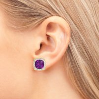 Classic Cushion Halo Earrings