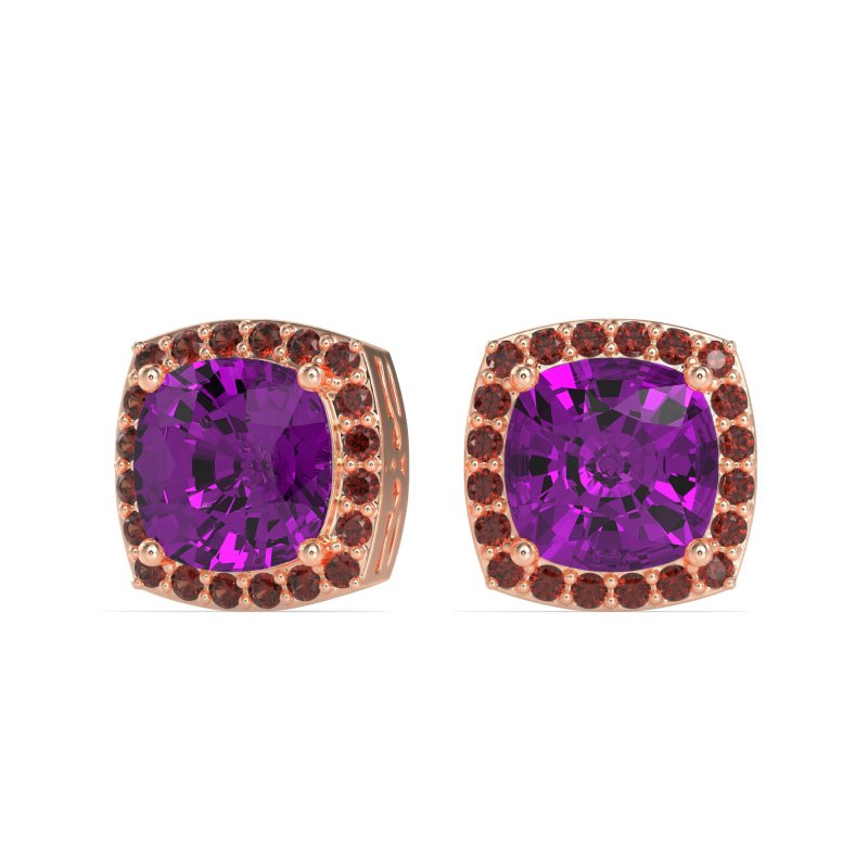 Classic Cushion Halo Earrings