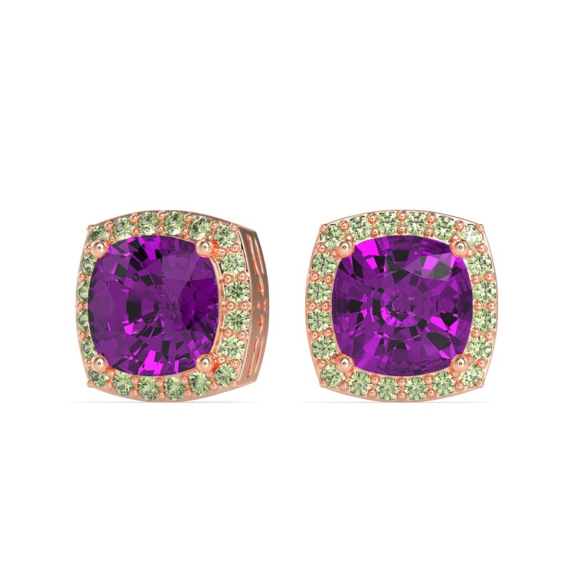 Classic Cushion Halo Earrings