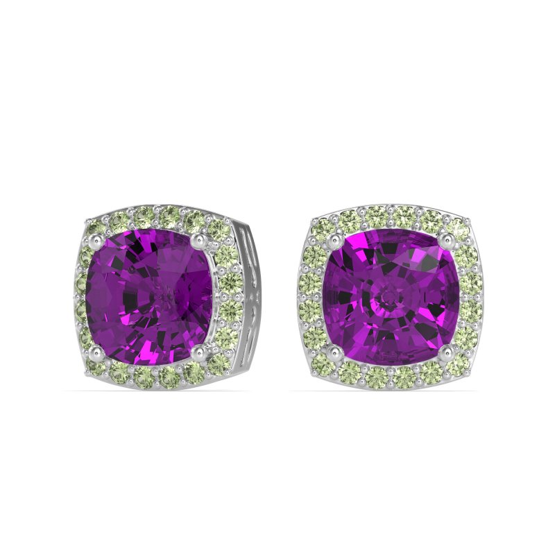 Classic Cushion Halo Earrings