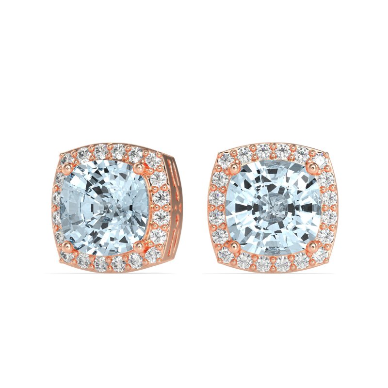 Classic Cushion Halo Earrings