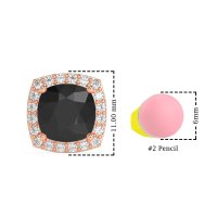 Classic Cushion Halo Earrings