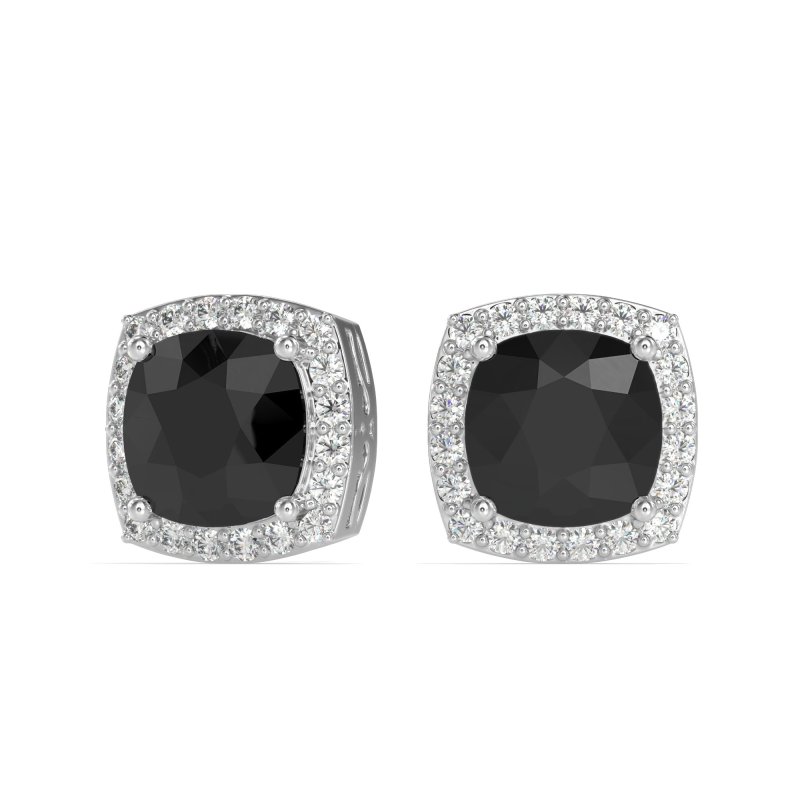 Classic Cushion Halo Earrings
