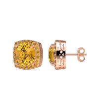 Classic Cushion Halo Earrings