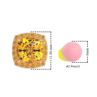 Classic Cushion Halo Earrings
