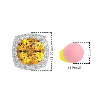 Classic Cushion Halo Earrings