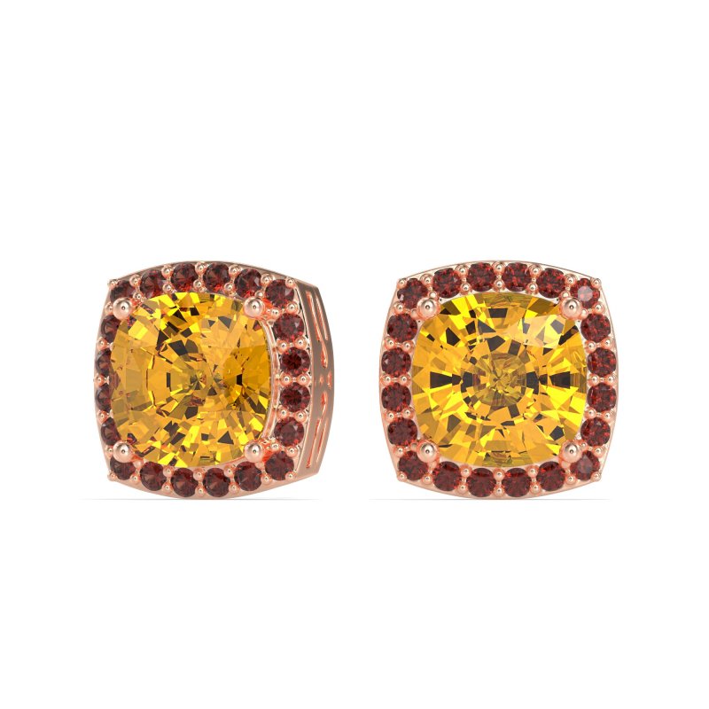 Classic Cushion Halo Earrings