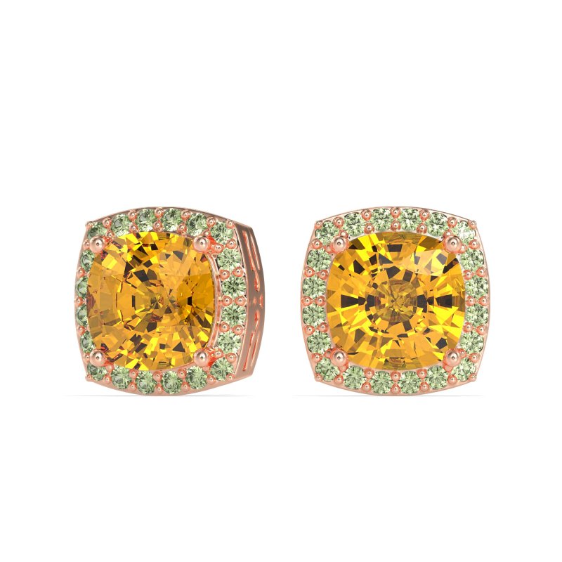 Classic Cushion Halo Earrings