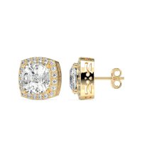 Classic Cushion Halo Earrings