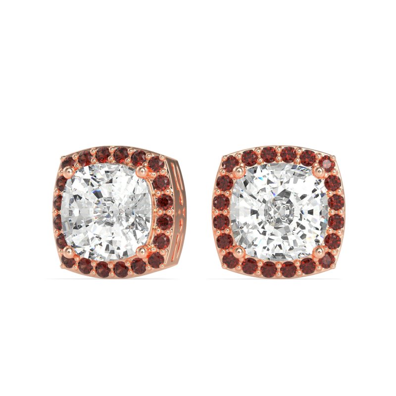 Classic Cushion Halo Earrings