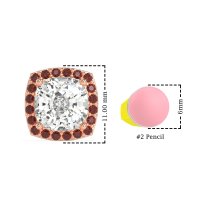Classic Cushion Halo Earrings
