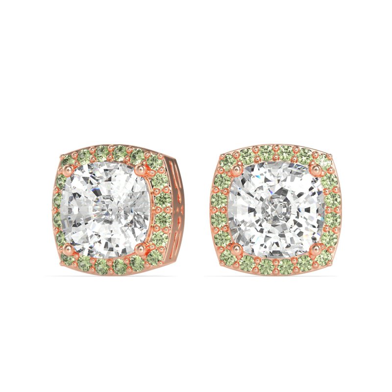 Classic Cushion Halo Earrings