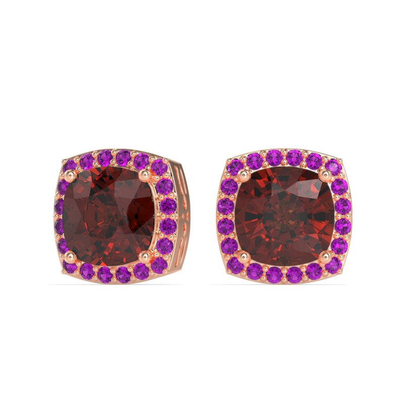 Classic Cushion Halo Earrings
