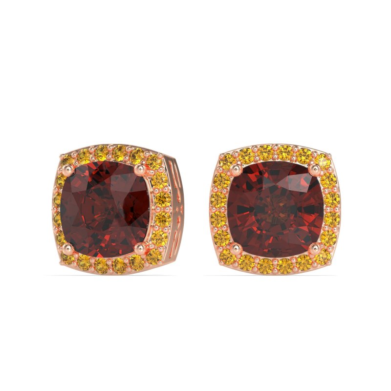 Classic Cushion Halo Earrings