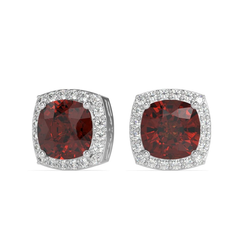Classic Cushion Halo Earrings