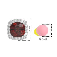 Classic Cushion Halo Earrings