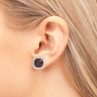 Classic Cushion Halo Earrings