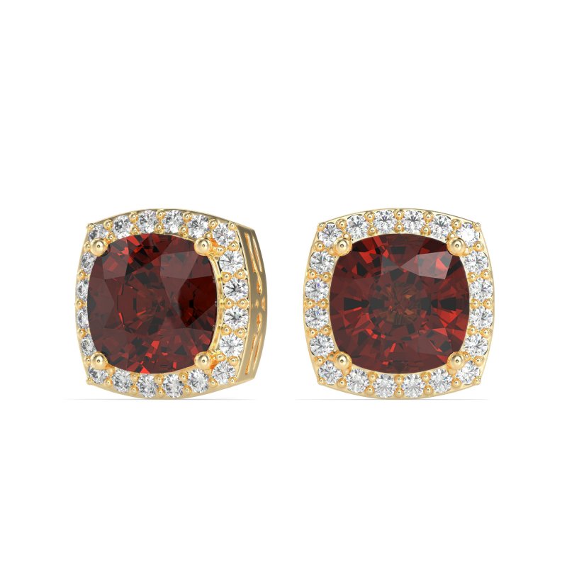Classic Cushion Halo Earrings